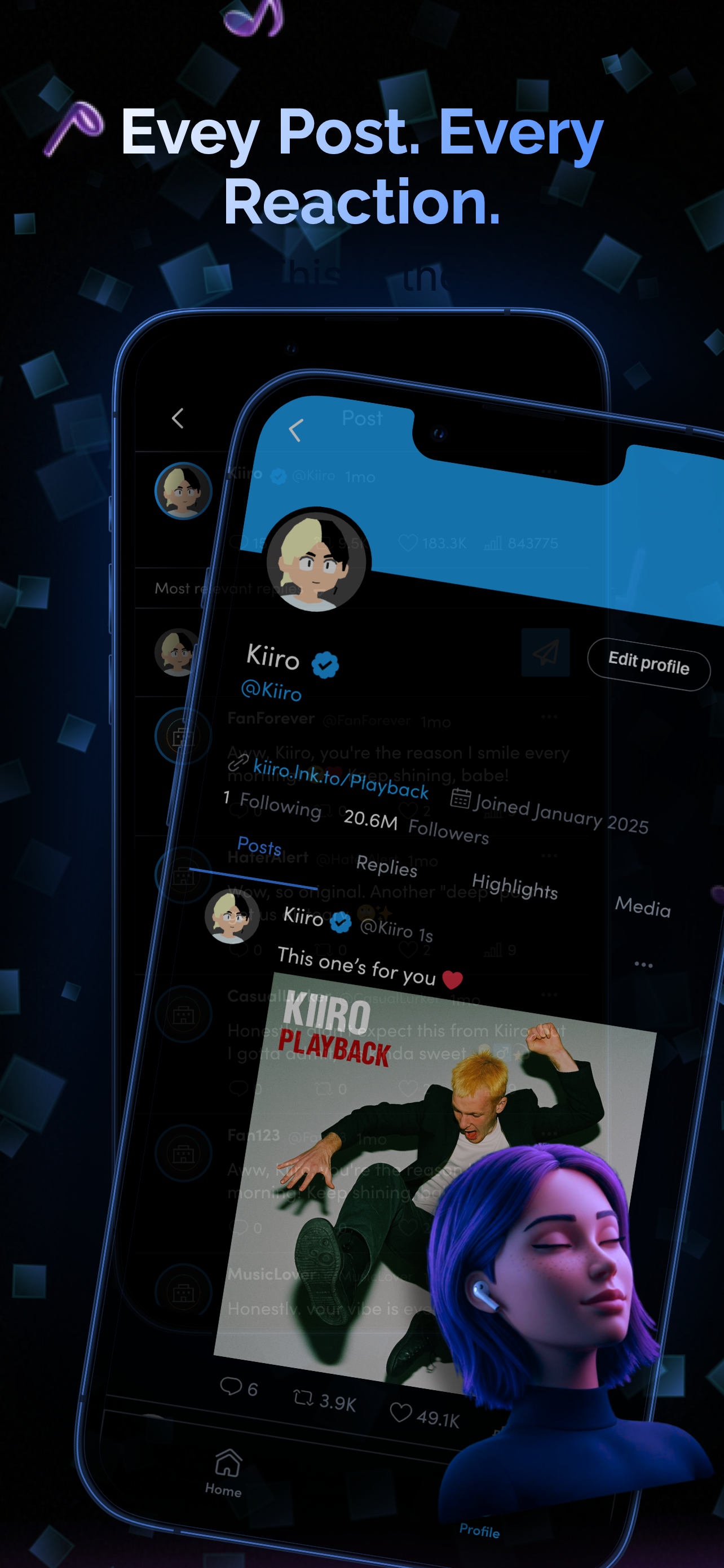 Social Media Integration - Post content and engage with fans